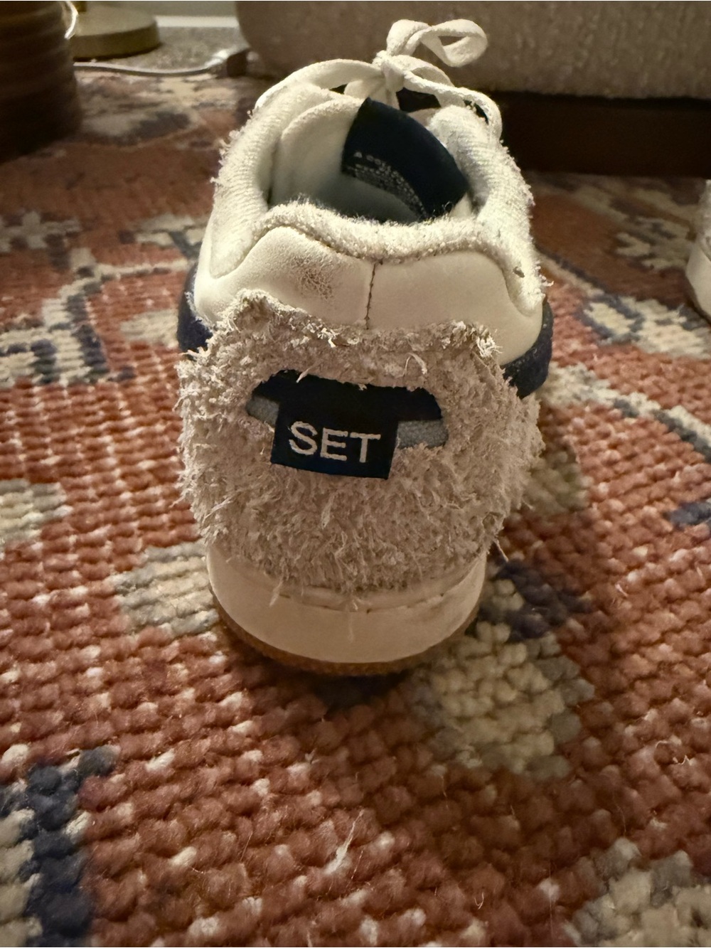 Reebok x Set Active White Leather & Navy Accent Low-Top Sneaker - Picture 5 of 5